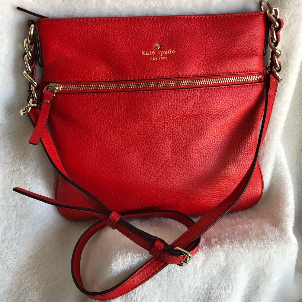 Kate Spade Leather Medium Size Crossbody Bag with Adjustable Strap